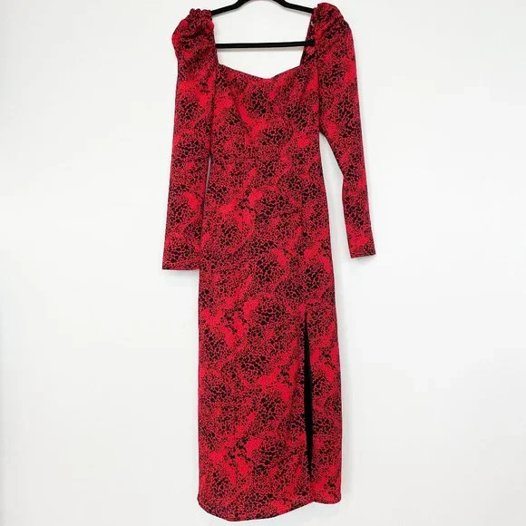 open lace back dress L main image 1